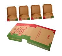 Beaupretty 5 Pièces Boîtes à Pizza Pliables Carton Respirant Anti-graisse Conteneurs à Emporter pour Restauration et Événements Extérieurs