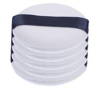 Beaupretty 5 Pièces bouffée ronde maquiage pled doux pluffy poudreuse eponges bouffons Poudre scintillante mini houppette bouffée de cosmétiques petit de maquillage pur coton blanche