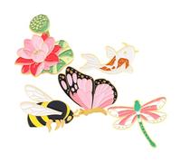 Beaupretty 5 Pièces Broche De Badge En Métal Broche Pour Femme Revers à Revers Insecte Goupille Broche Clip De Collier Pour Les Femmes Broche De Fleur Châle Alliage