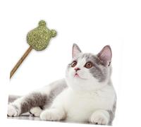 Beaupretty 5 pièces Catnip Lollipop Snacks for Cats and Kittens Natural Edible Cat Candy Set with Rotating Ball Bear Head Bear Star Shapes Promotes Digestion Tongue Activity