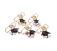 Beaupretty 5 Pièces Class Of Graduation Keychains Set With Elegant Bachelor's Memorable College And High School Graduates Sophisticated DIY Accessories For Men And Women