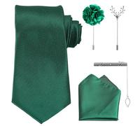 Beaupretty 5 Pièces Cravate et épinglette pour Hommes épinglettes Cravates Formelles pour Hommes Broches pour pour déclaration de Costume Revers pour Fer Green