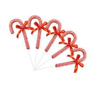Beaupretty 5 Pièces Décorations Suspendues Cannes à Sucre avec Nœud Scintillant pour Sapin de Noël Ornements Robustes et Faciles à Insérer pour Fenêtres de Magasins et Décorations Festives