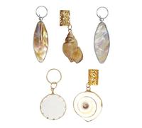 Beaupretty 5 Pièces Dreadlocks hair charms hair toppers ornement postiche pendentifs de tresse de cheveux coiffure anneau de cheveux accessoire pour cheveux accessoire de dreadlock coquille