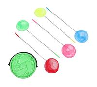 Beaupretty 5 pièces Filets à Insectes Télescopiques Filets Rétractables avec Seau Pliable pour Attraper et Insectes Plein Air Bleu Jaune Rose Rouge Vert