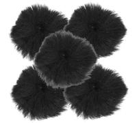 Beaupretty 5 pièces Housses Vent Microphone avec Synthétique Haute Densité Protection Bruit et Souffle pour Interview Scène et Conférence Accessoires Microphone Pratiques et Faciles à