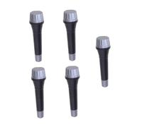 Beaupretty 5 pièces Lot de Microphones Jouets Éducatifs Simulés pour Garçon Fille Microphone Karaoké Noir Accessoires pour Fête et Jeu Dimitation