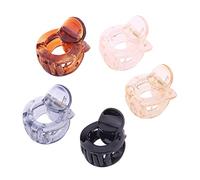 Beaupretty 5 pièces Mini Pinces à Cheveux Multicolores Lot de Clips Octopus Plastique pour Filles et Femmes Noir Gris Transparent Rose Accessoires Capillaires Élégants et Pratiques