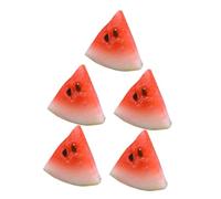 Beaupretty 5 pièces Mini Tranches de Pastèque Décoratives Réalistes Fruits Artificiels Miniatures pour Décoration Maison de Poupée