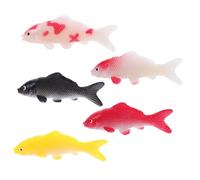 Beaupretty 5 Pièces Miniature Koi Fish Statues Realistic Floating Goldfish Ornaments for Aquarium Decoration Plastic Simulation Fish Models in Colors