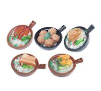 Beaupretty 5 pièces Miniature Mini House Food Models Set Lifelike Miniature Food Display for Dollhouse Early Education Toy and Decorative Prop