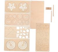 Beaupretty 5 Pièces Montessori Busy Board Bois Plateau Multifonction Garçon Fille pour Coordination Main-œil Jeux Méditatifs et Apprentissage Précoce Puzzle Labyrinthe Réutilisable Bois Sûr