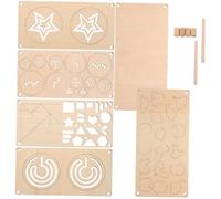 Beaupretty 5 Pièces Planche de Tracé Bois Multifonction pour Garçon Fille Jeu de Labyrinthe Réutilisable de Coordination Main-œil Puzzle Éducatif pour Motricité Fine et Apprentissage Précoce