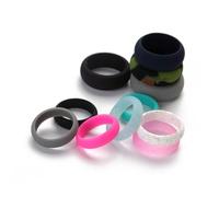 Beaupretty 5 Pièces Set de Bagues Silicone Alimentaires Pailletées Bagues de Phalange Légères et Résistantes Anneaux Simples et Créatifs pour Femmes et Hommes Styles Couleur