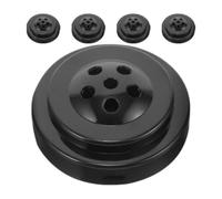 Beaupretty 5 Pièces Support de Mât de Drapeau de Bureau en Plastique Noir Base Stable, Design Facile à Manivelle, pour Bureau et Négociations Professionnelles