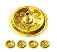 Beaupretty 5 Pièces Support de Mèche pour Lampe à Huile en Aluminium Doré, Accessoire Facile à Utiliser et Polyvalent, pour Temples et Autels Domestiques