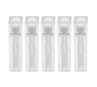 Beaupretty 5 Pièces Tube de Gloss à Lèvres Rechargeable en As Transparent avec Design en Cubes de Glace Cristallins et Motifs Ondulés Sophistiqués, Stable et Anti-fuite pour Échantillons et