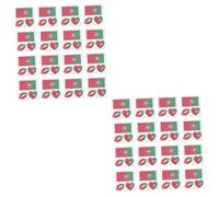 Beaupretty 50 Feuilles temporaires imperméables autocollants de drapeau national tatouage drapeau national etiquette autocollante temporaires du drapeau national