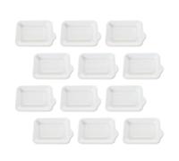Beaupretty 50 Pièces Assiette Jetable en Pulpe de Canne à Sucre Blanche | Légère et Peu Encombrante, pour Snacks et Apéritifs, Service à Emporter, Camping et Événements