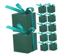 Beaupretty 50 Pièces Boîte à Réutilisable Papier Kraft Lot Ruban Vert Parfait pour Mariages et Favorise une Ambiance Romantique et