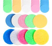 Beaupretty 50 Pièces éponge visage compressée liquide dissolvant de pores nettoyeur mer makeup sponge eponge demaquillante outil de nettoyage de maquillage nettoyer les bouffées de maquillage
