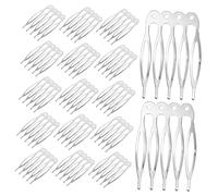 Beaupretty 50 pièces Lot de Peignes Latéraux Métalliques Accessoires de Mariage et Coiffure Nuptiale Barrettes à Dents et Solides pour Chignons et Styles Variés