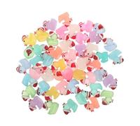 Beaupretty 50 Pièces Miniature Glow-in-The-Dark Resin Duck Figurines for Fairy Garden Dollhouse Farm Scene Decorations Christmas Party Favors
