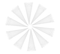 Beaupretty 50pièces Cônes Papier Creux pour Mariage Forme De Cœur Blanche Supports à Confettis pour Pétales De Fleurs Décoration pour Fête