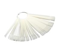 Beaupretty 50pièces Présentoir Nuancier Faux Ongles Palette Secteur Éventail Transparent Pour Pratique Manucure Modèles Conseils Ongles Art Affichage Vernis Pédicure