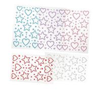 Beaupretty 5feuilles Cœur Strass Autocollants Visage Étoiles Pour Cheveux Corps Saint-valentin Stickers Maquillage Fête