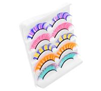 Beaupretty 5paires Faux Cils Colorés Kit De Faux Cils Naturels De Fins Accessoires De Maquillage Pour Femmes