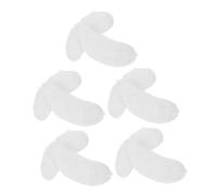 Beaupretty 5paires Faux Sourcils Blancs Auto-adhésifs Sourcils Épais Synthétiques Pour Cosplay Père Noël Accessoires De Déguisement Noël Pour Fête Et Mascarade