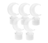 Beaupretty 5pièces Bouchons De Bouteille Forme De Lune Plastique Pour Flacons De Parfum Et Huiles Essentielles Bouchons De Remplacement Élégants Avec Finition Lisse Et Matériau Robuste