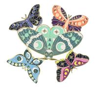 Beaupretty 5pièces Broche Insecte Émail Lot De Bijoux Métal Émaillé Décoration De Vêtements Broches Forme D'insecte Cadeau Broche