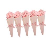 Beaupretty 5pièces Conteneur à Bonbons Forme De Cône Cadeau De Fête Décoratif Avec Nœud Sachet De Bonbons Pratique Et Élégant