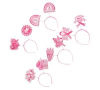 Beaupretty 5pièces Lot De Bandeaux De Sensibilisation Au Cancer Du Sein Serre-têtes à Rubans Accessoires De Coiffure Festifs Pour Femmes