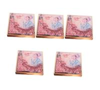 Beaupretty 5pièces Palette De Fards à Paupières Vide Boîte à Maquillage Pour Lipstick Et Eyeshadow Compacte Et Portable Rose Glitter