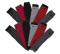 Beaupretty 6 Paires Manche de bras moitié long femme mitaines en laine manchettes unisexes manches de bras hommes manchettes pour plus chaleur manches demi-doigts polyester coton