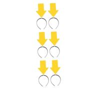 Beaupretty 6 Pièces Bandeau Jaune Drôle Accessoire Cheveux Élastique Costume Fête Photo pour Femmes et Hommes