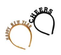 Beaupretty 6 Pièces bonne année bandeau bande de cheveux de maquillage le déguisement éclair casque bandeau hair charms hair toppers cheveux de fête bandeaux de conception de lettre Plastique