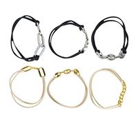 Beaupretty 6 Pièces bracelet attache cheveux bijoux tresser hair charms hair toppers bracelet elastique bracelets d'attache de cheveux pour femmes accessoires de cheveux pour femmes métal