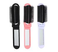 Beaupretty 6 Pièces Brosse à Cheveux Pliante de Voyage avec Miroir de Compact pour Déplacements Pratique pour Sacs à Main Voyages