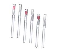 Beaupretty 6 pièces Brosse à Silicone avec Couvercle Applicateurs Maquillage Silicone Doux et Masque Outils Maquillage Portables Poussière Rose et Blanc