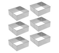 Beaupretty 6 Pièces Emporte-pièce Carré en Acier Inoxydable Robuste et Sûr pour Biscuits, Moule à Biscuit pour Thanksgiving et Fêtes à Thème, Accessoire Pâtisserie Fiable