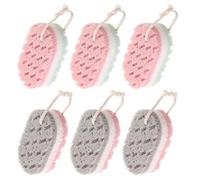 Beaupretty 6 Pièces Éponges de Bain Exfoliantes Douces Éponges pour Corps à Double Face Mousse Rapide Nettoyage et Gommage pour Peau Sensible Accessoires de Bain pour Adultes et Garçon Fille