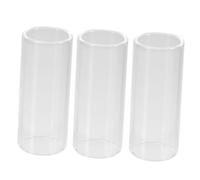 Beaupretty 6 Pièces Guitare Slide Medium Bottleneck Verre et Acier Inoxydable Transparent et Accessoire pour Musiciens et