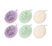 Beaupretty 6 Pièces Lot De Boules De Bain Filet à Bulles Éponge De Bain Fleur Vert Jaune