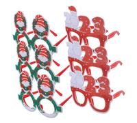 Beaupretty 6 Pièces Lunettes Garçon Fille Décoratives Cadres Cartoon pour Fête de Noël Photo Props Couleur Vive et Confortable