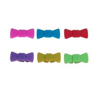 Beaupretty 6 Pièces Marqueur de Verre à Vin en Silicone Forme Nœud Papillon Créatif, Résistant aux Chocs et Facile à Nettoyer, Accessoire pour Noël et Pendaison de Crémaillère