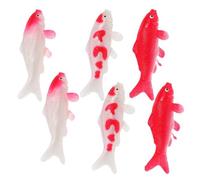 Beaupretty 6 Pièces Miniature Koi Fish Figurines Artificial Carp Models for Aquarium and Fairy Garden Decoration Space Saving Tiny Goldfish Ornaments